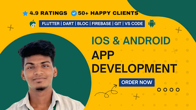 develop ios and android mobile app with flutter using dart