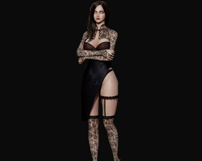 turn 2d to3d, photorealistic nsfw,port 3d to dayz,daz studio,fix face expression
