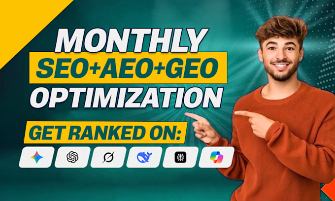monthly website onpage GEO, aeo, ai local SEO optimization for your website