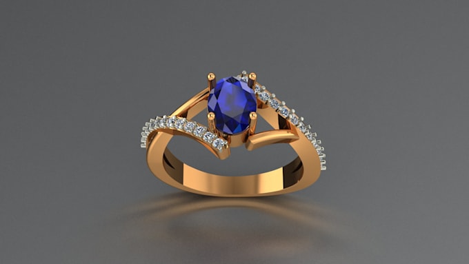 do 3d cad jewelry design and render it