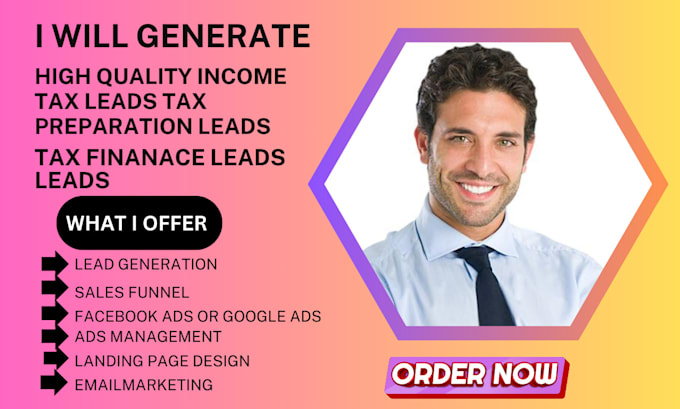 generate income tax leads tax finance leads accounting lead tax preparation lead