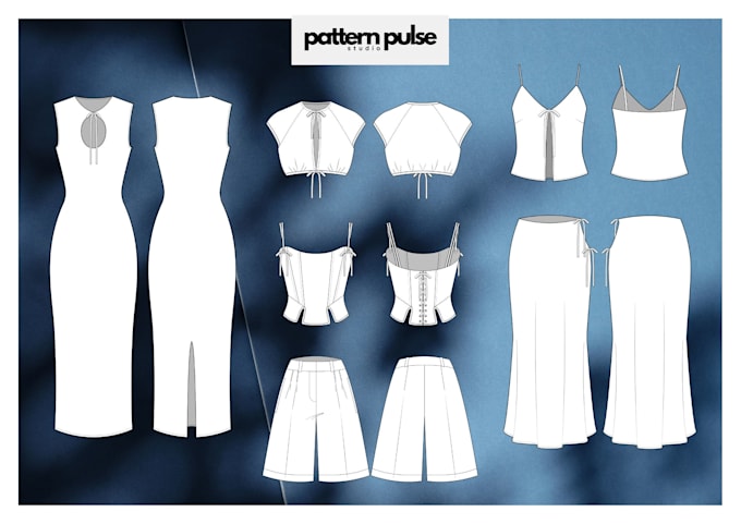 create profesional fashion technical flat drawing for your garments