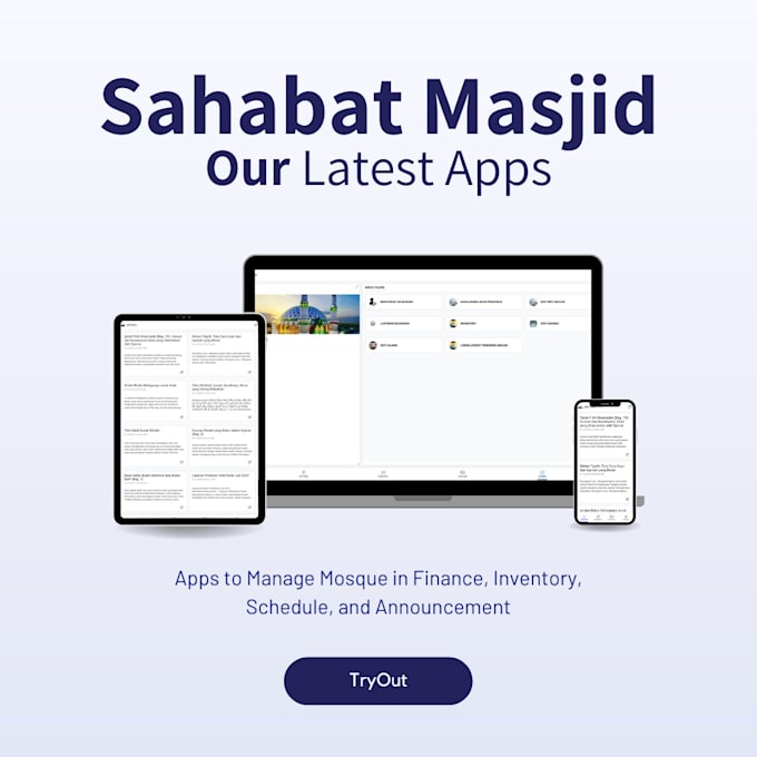 create inventory and finance app for mosque