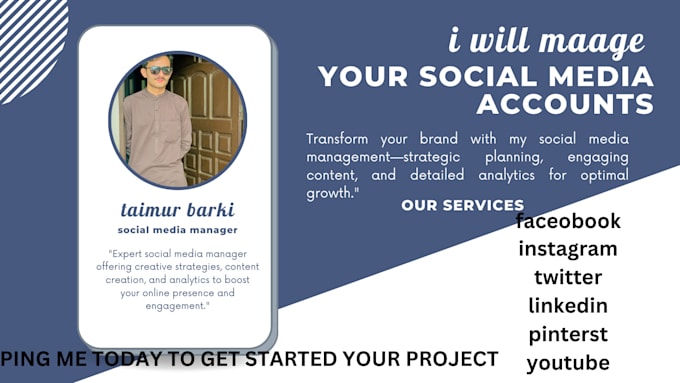 be your social media manager and content creater