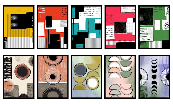 create unique digital abstract wall arts
