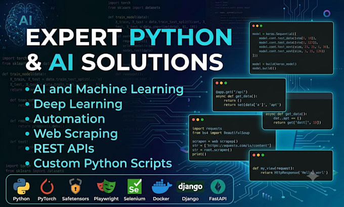 build custom python scripts web scraping dl automation apis