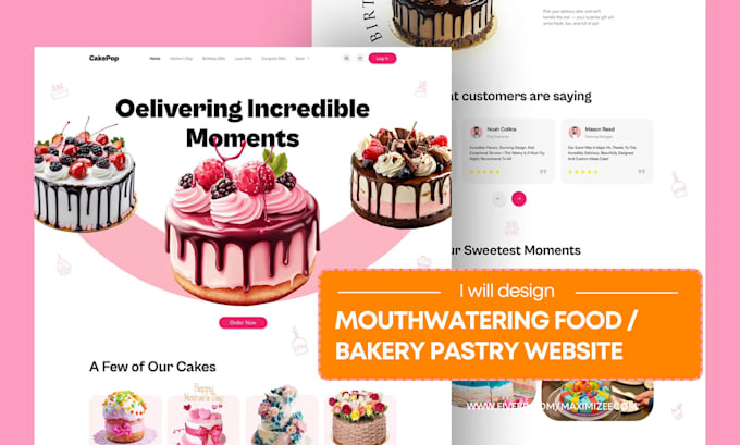 design bakery shopify pastry store chocolate candy cake website bakery store