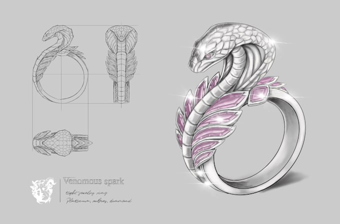 draw stunning and unique jewelry design sketches just for you