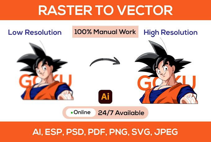clean up, redraw, revamp or vectorize logo or graphics to vector