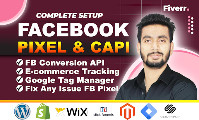 setup facebook pixel conversion API, fix meta pixel, ecommerce tracking by GTM
