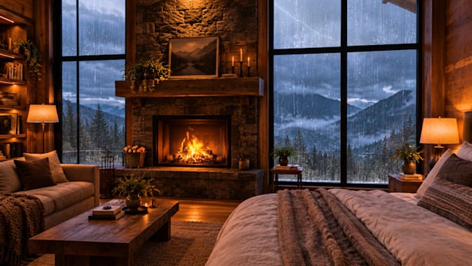 create cozy ambient rain videos with natural sounds