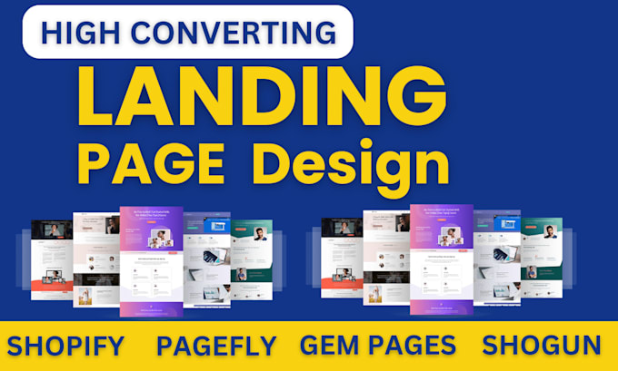 built shopify landing page with pagefly and gempages