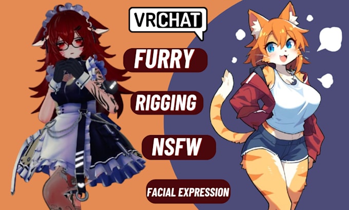 do 3d vrchat avatar vtuber character model character design vr rigging nsfw