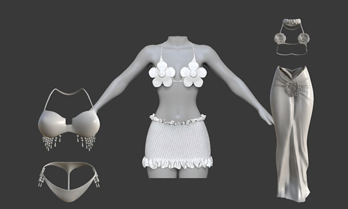 Vrchat Realistic Graphics Do 3d second life model, 3d clothing realistic fashion 3d design ...