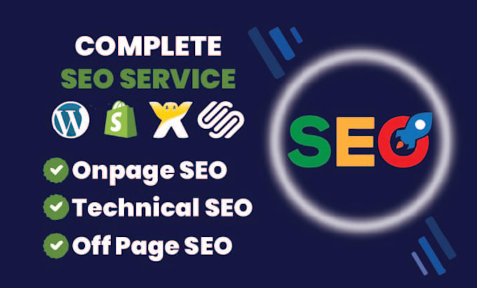 complete SEO services for wordpress wix shopify squarespace
