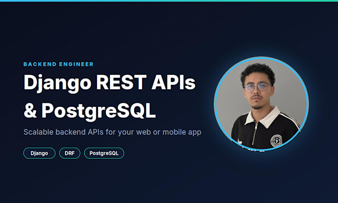 build a backend rest API with django and postgresql