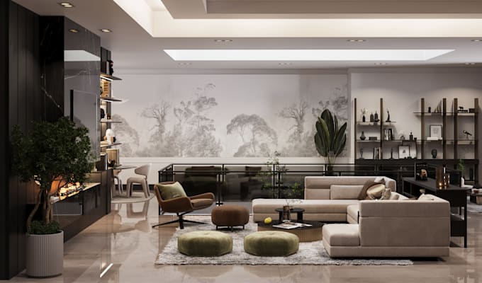 create photorealistic 3d rendering for interior and exterior design