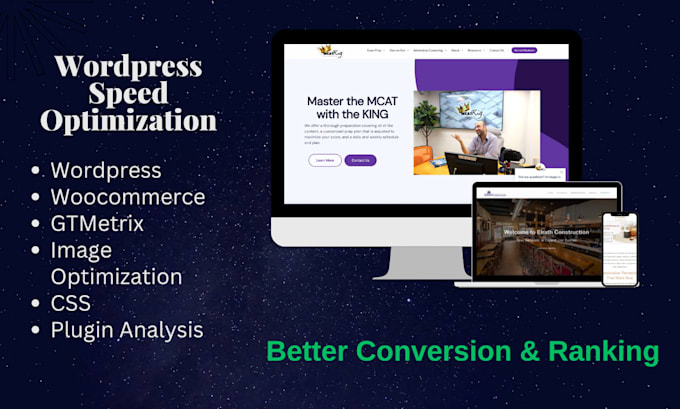 speed up and optimize your wordpress and  woocommerce site improve pagespeed