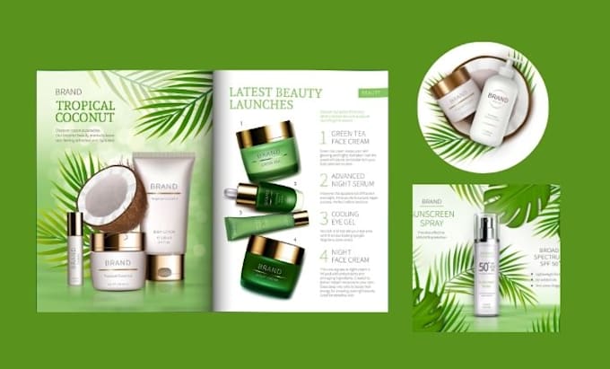 editable digital product sales catalog, magazine, fact sell line sheet one pager