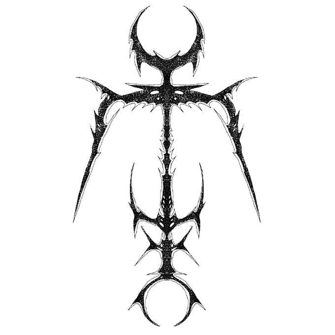 make custom neo tribal, sigilism design for tattoo and brand