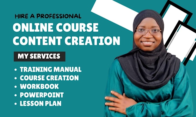online course content, training manuals workbook lesson plan course creation ppt