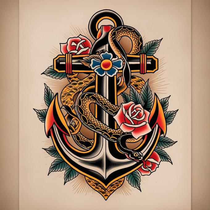 do traditional old school tattoo design
