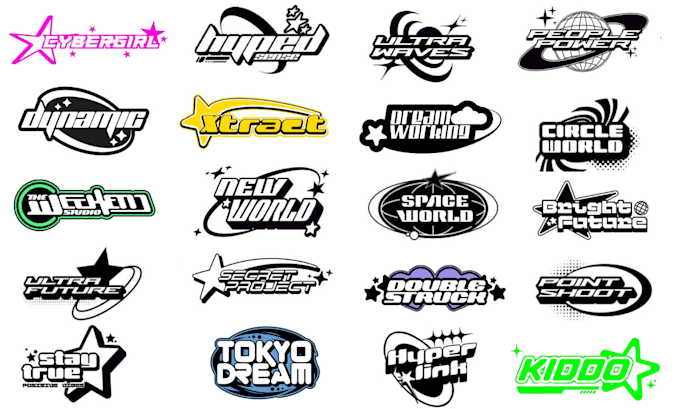 create y2k streetwear logo design