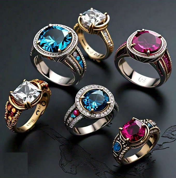 create custom 3d model jewellery desiging