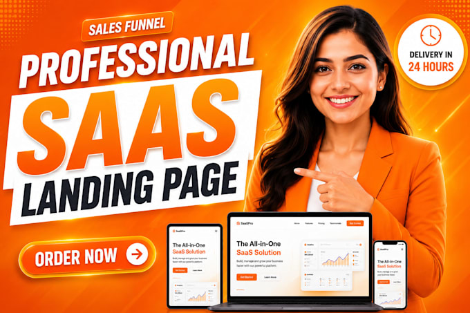 build a high converting saas landing page and startup website