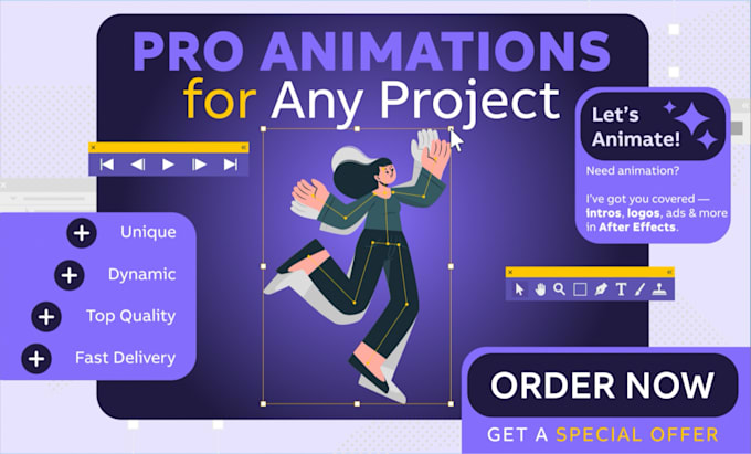 design custom 2d motion graphics and professional logo animation