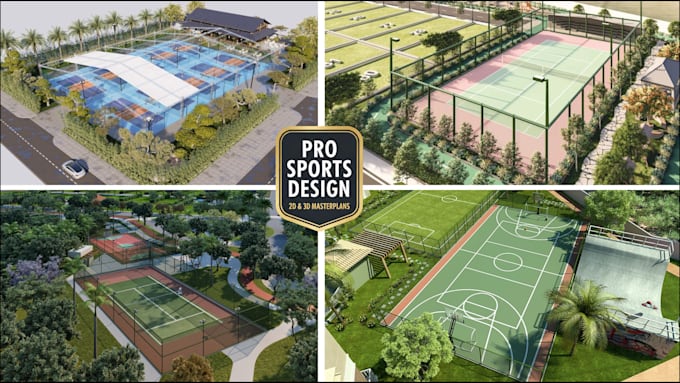 create 3d designs for tennis, pickleball, and multipurpose courts