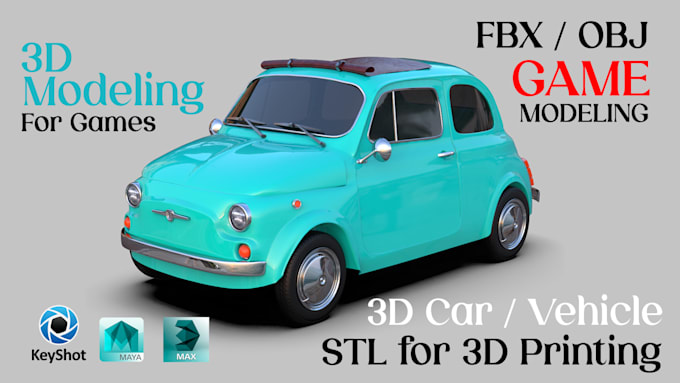 do 3d car modeling for 3d printing and custom body kits