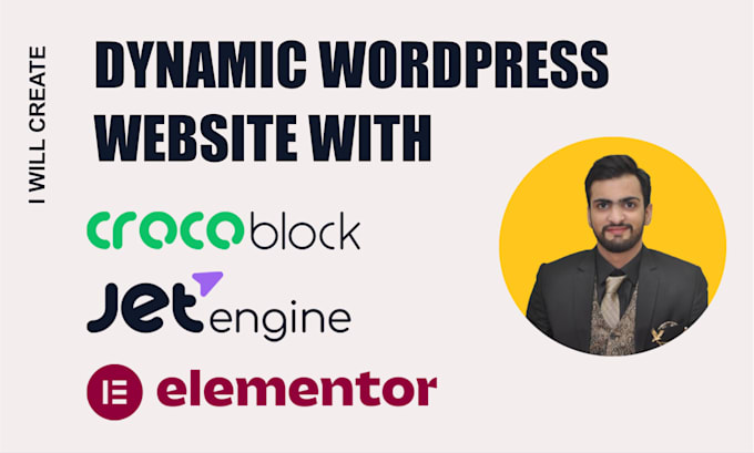 create dynamic wordpress website with crocoblock jet engine elementor