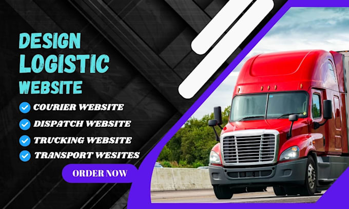 design dispatch website, courier, trucking, tansportation website