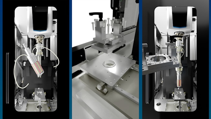 create 3d assembly animation for machines, parts, or buildings
