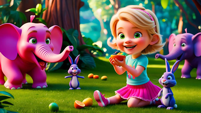 create ai animation story, ai video art, 3d cartoon for kids