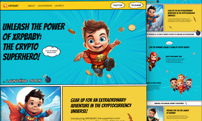 create meme coin landing, memecoin, crypto, defi website