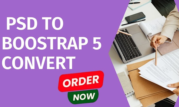Convert psd to boostrap 5, html and css by Shahindeveloper | Fiverr