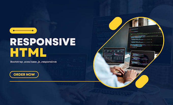 convert psd, pdf, figma to responsive HTML format