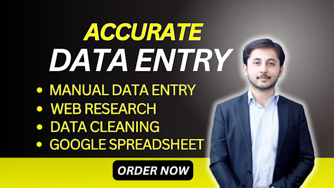 provide fast and reliable data entry, web research, and ms excel data services