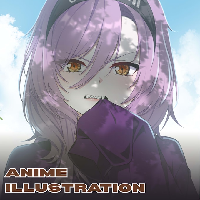 draw cool anime illustration for vtuber pfp, oc and fanart