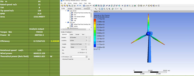 do  cfd simulation on gear pump and wind turbine