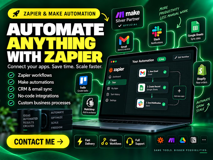 do integration or automation using zapier and make integromat