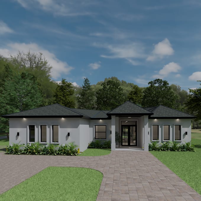 design 3d model and render of exterior or interior project