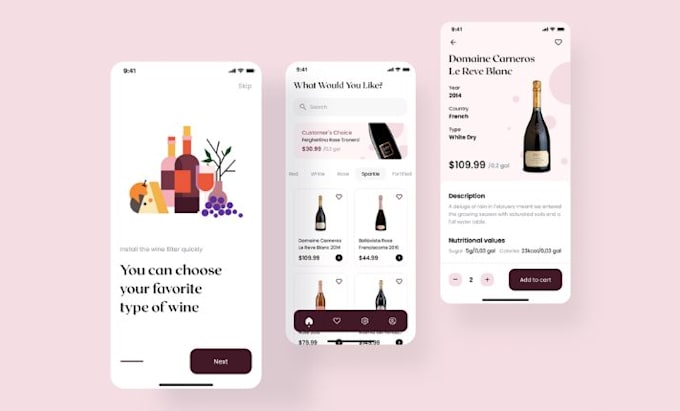 develop wine and drink app, wine store app, wine ordering app