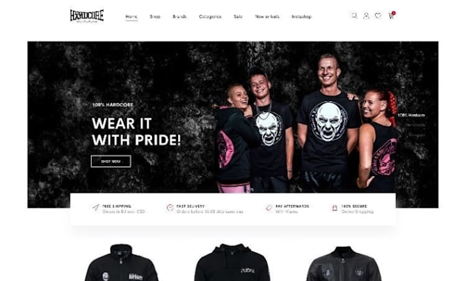 build custom tshirt website print on demand shopify custom street wear store