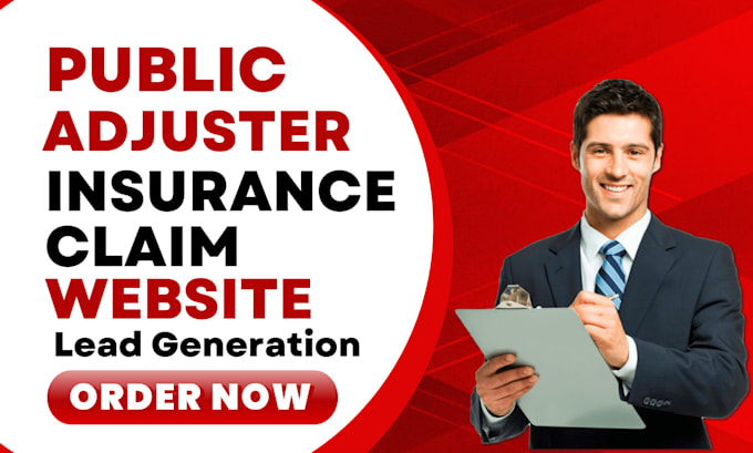design converting public adjuster website property insurance website lead funnel
