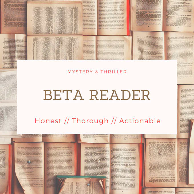beta read your mystery or thriller novel