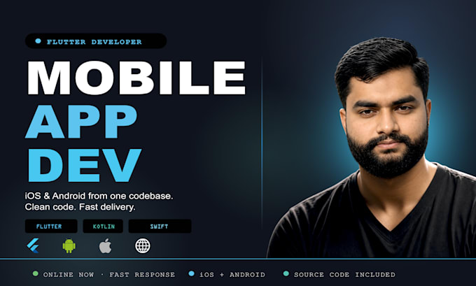do mobile app development for ios and android using flutter
