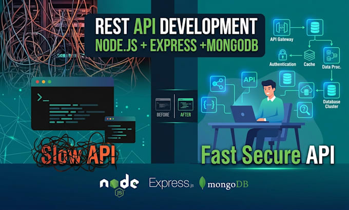 develop backend rest api using node js express and mongodb